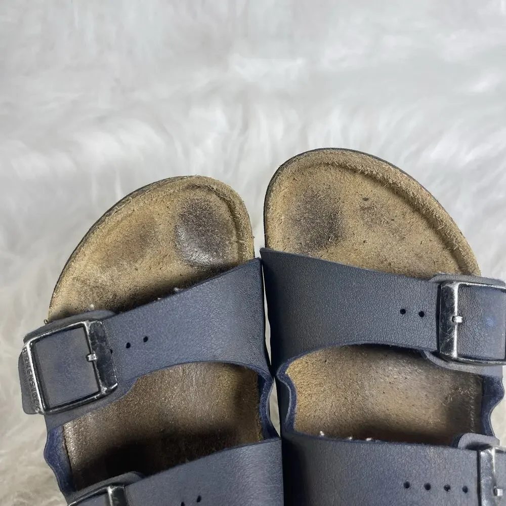 Birkenstock Arizona Blue Navy Birko-Flor Sandals Kids EU 32 US 1